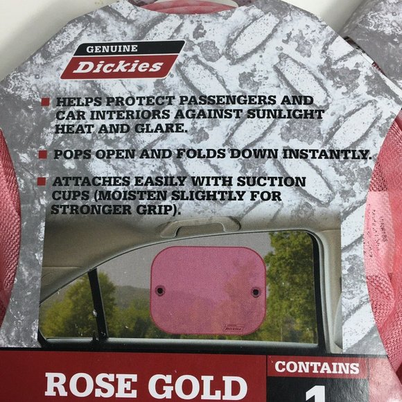 Genuine Dickies Side Window Sun Shade Car Passenger Protection Pink Rose Gold - Picture 5 of 12